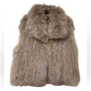 Elie Tahari REAL Fox fur vest S